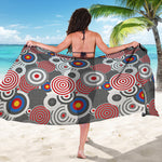 Bullseye Target Pattern Print Beach Sarong Wrap