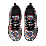 Bullseye Target Pattern Print Black Sneakers