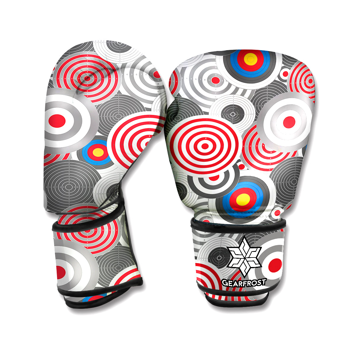 Bullseye Target Pattern Print Boxing Gloves