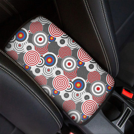 Bullseye Target Pattern Print Car Center Console Cover
