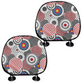 Bullseye Target Pattern Print Car Headrest Covers