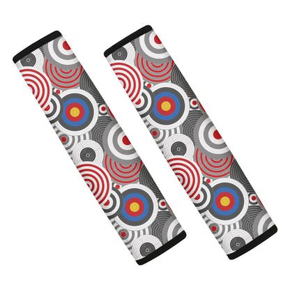 Bullseye Target Pattern Print Car Seat Belt Covers