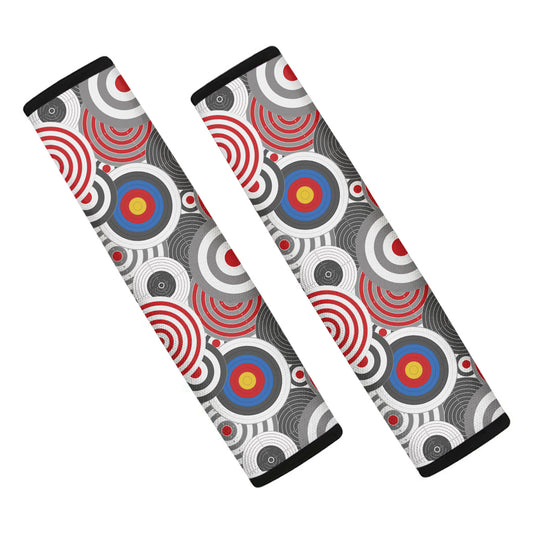 Bullseye Target Pattern Print Car Seat Belt Covers