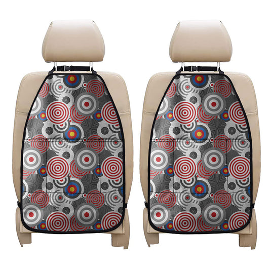 Bullseye Target Pattern Print Car Seat Organizers