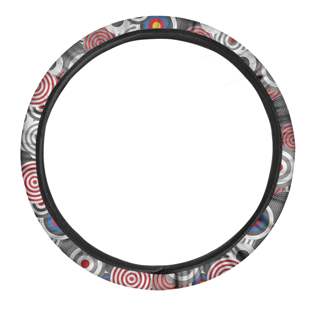 Bullseye Target Pattern Print Car Steering Wheel Cover