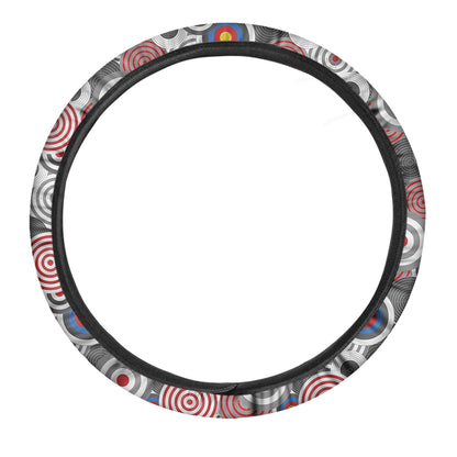 Bullseye Target Pattern Print Car Steering Wheel Cover
