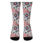 Bullseye Target Pattern Print Crew Socks