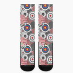 Bullseye Target Pattern Print Crew Socks