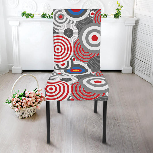 Bullseye Target Pattern Print Dining Chair Slipcover