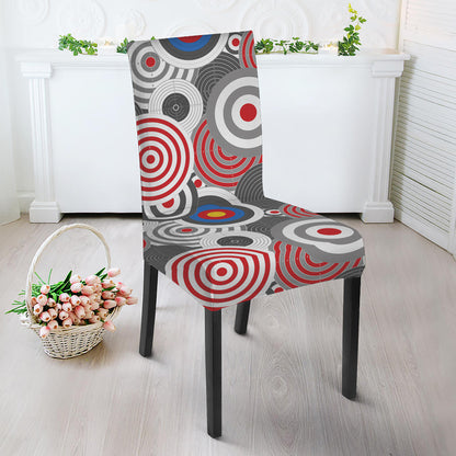 Bullseye Target Pattern Print Dining Chair Slipcover