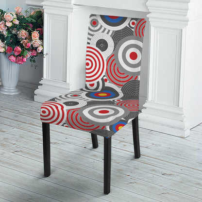 Bullseye Target Pattern Print Dining Chair Slipcover