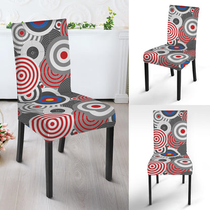 Bullseye Target Pattern Print Dining Chair Slipcover