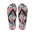 Bullseye Target Pattern Print Flip Flops