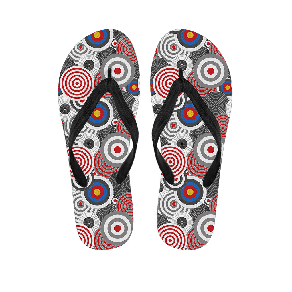 Bullseye Target Pattern Print Flip Flops