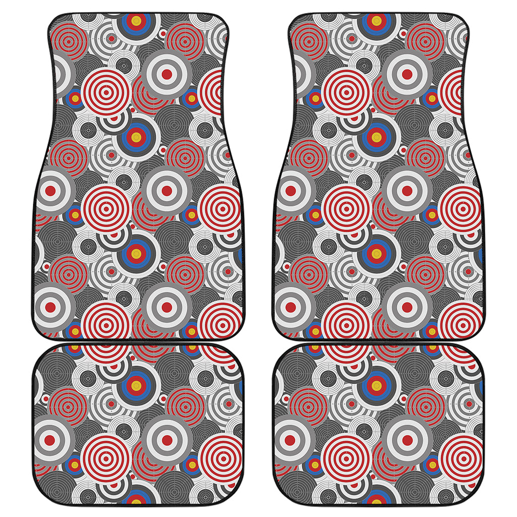Bullseye Target Pattern Print Front and Back Car Floor Mats