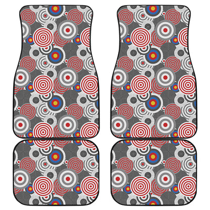 Bullseye Target Pattern Print Front and Back Car Floor Mats