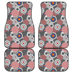 Bullseye Target Pattern Print Front and Back Car Floor Mats