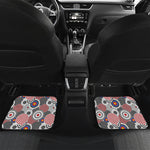 Bullseye Target Pattern Print Front and Back Car Floor Mats