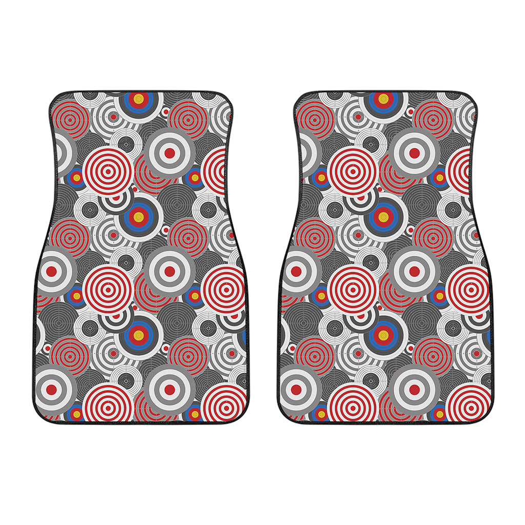 Bullseye Target Pattern Print Front Car Floor Mats