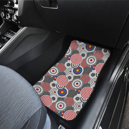 Bullseye Target Pattern Print Front Car Floor Mats