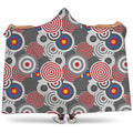 Bullseye Target Pattern Print Hooded Blanket