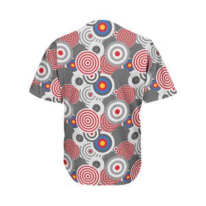 Bullseye Target Pattern Print Men's Baseball Jersey