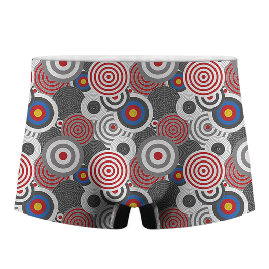 Bullseye Target Pattern Print Men's Boxer Briefs