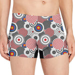 Bullseye Target Pattern Print Men's Boxer Briefs