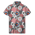 Bullseye Target Pattern Print Men's Short Sleeve Shirt