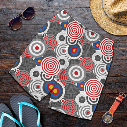 Bullseye Target Pattern Print Men's Shorts