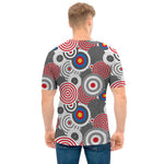 Bullseye Target Pattern Print Men's T-Shirt