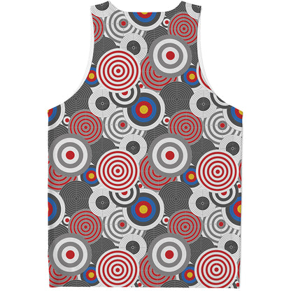 Bullseye Target Pattern Print Men's Tank Top