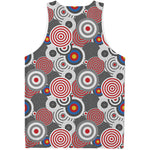 Bullseye Target Pattern Print Men's Tank Top