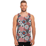 Bullseye Target Pattern Print Men's Tank Top
