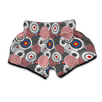 Bullseye Target Pattern Print Muay Thai Boxing Shorts