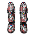 Bullseye Target Pattern Print Muay Thai Shin Guards