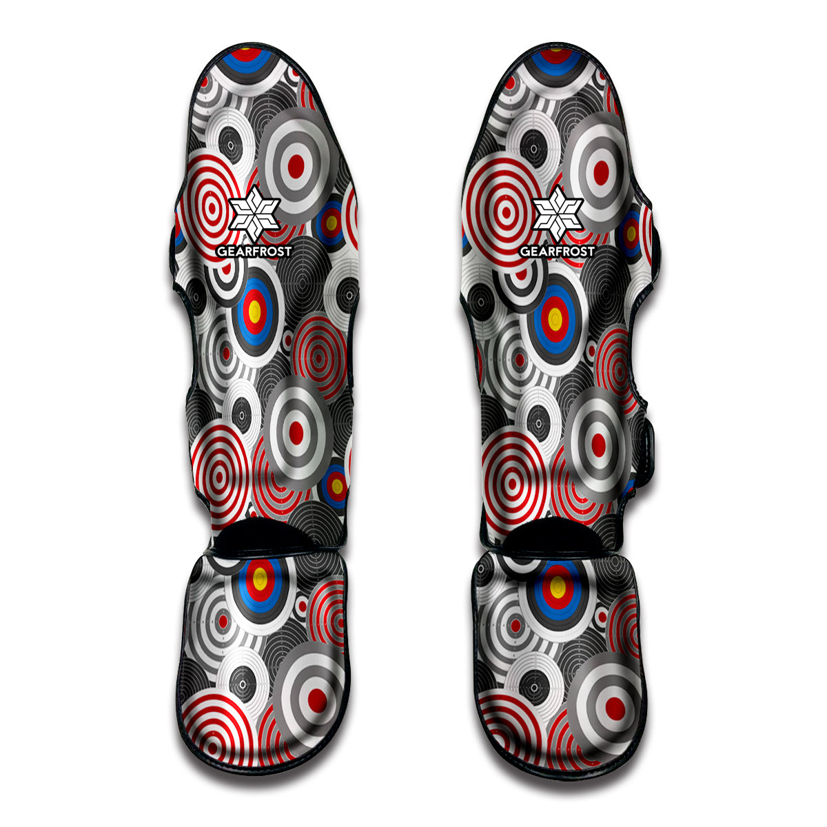 Bullseye Target Pattern Print Muay Thai Shin Guard