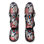 Bullseye Target Pattern Print Muay Thai Shin Guard