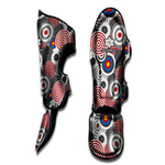 Bullseye Target Pattern Print Muay Thai Shin Guard