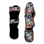 Bullseye Target Pattern Print Muay Thai Shin Guard