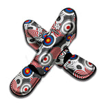 Bullseye Target Pattern Print Muay Thai Shin Guard