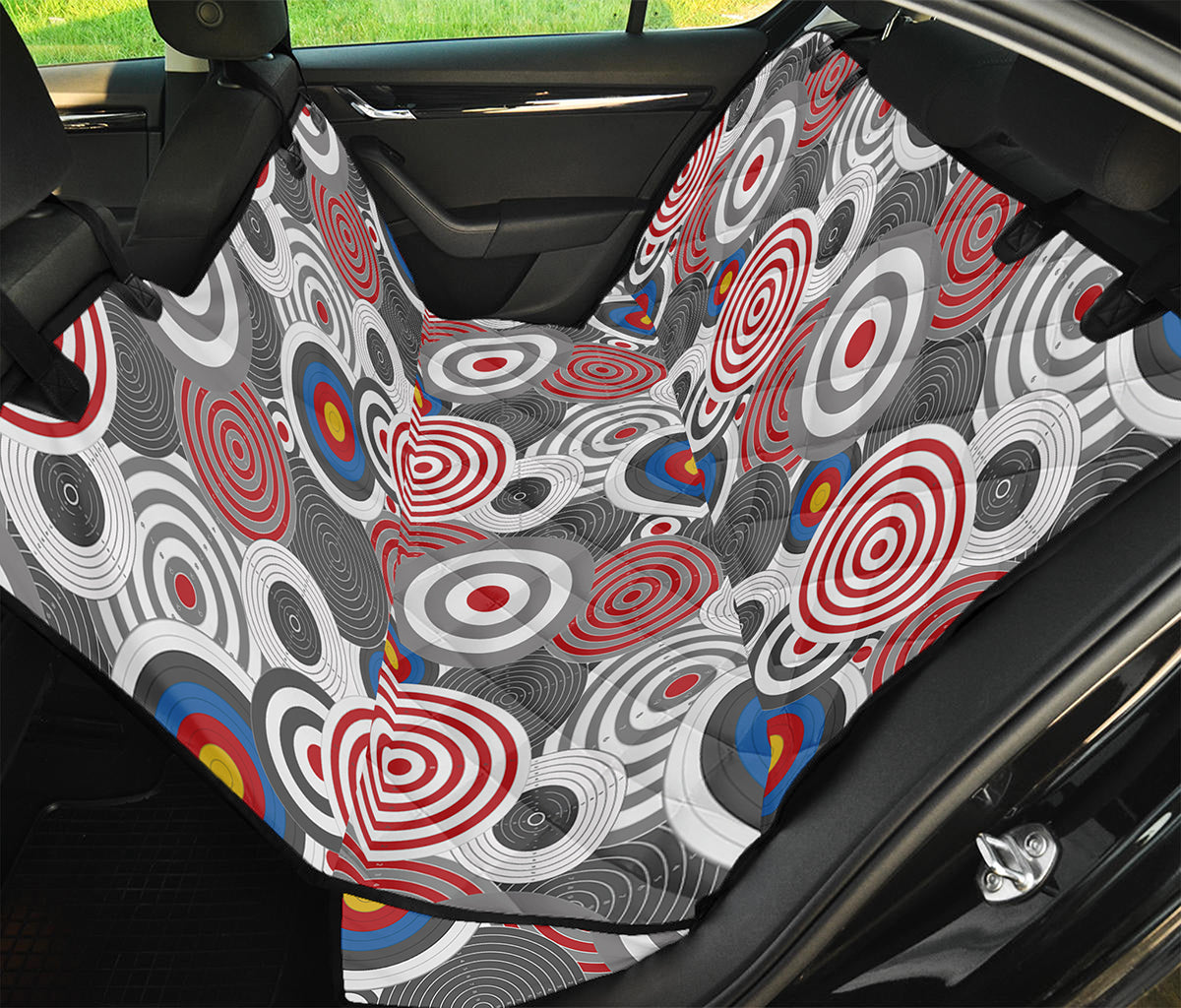 Bullseye Target Pattern Print Pet Car Back Seat Cover