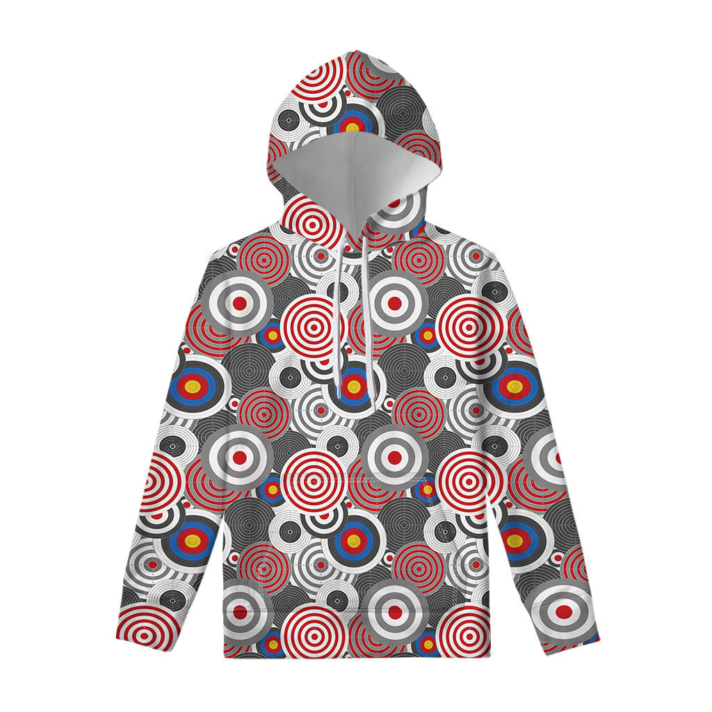 Bullseye Target Pattern Print Pullover Hoodie