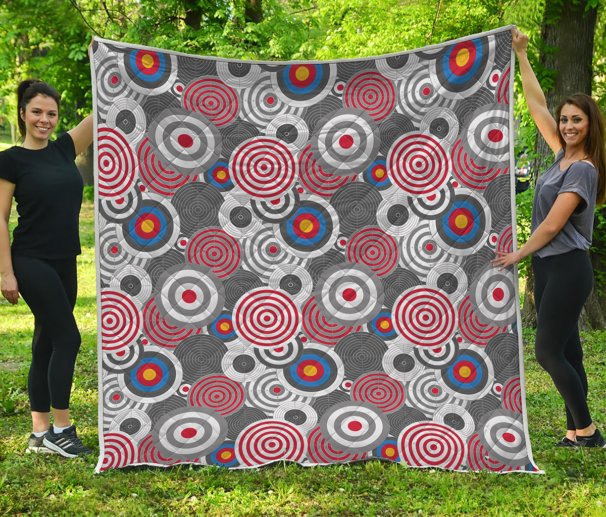 Bullseye Target Pattern Print Quilt