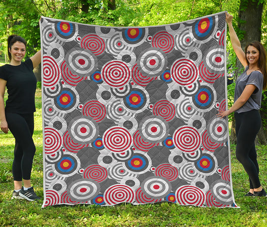 Bullseye Target Pattern Print Quilt