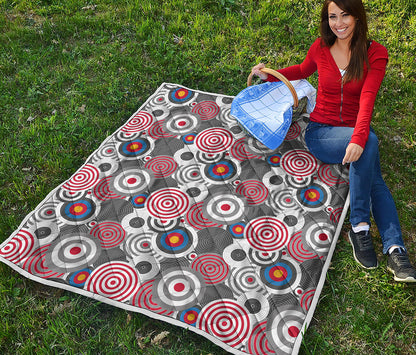 Bullseye Target Pattern Print Quilt