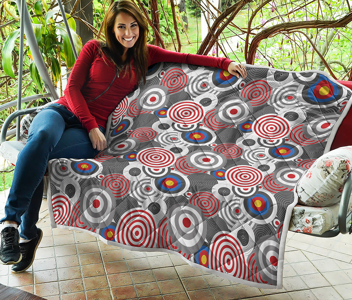 Bullseye Target Pattern Print Quilt