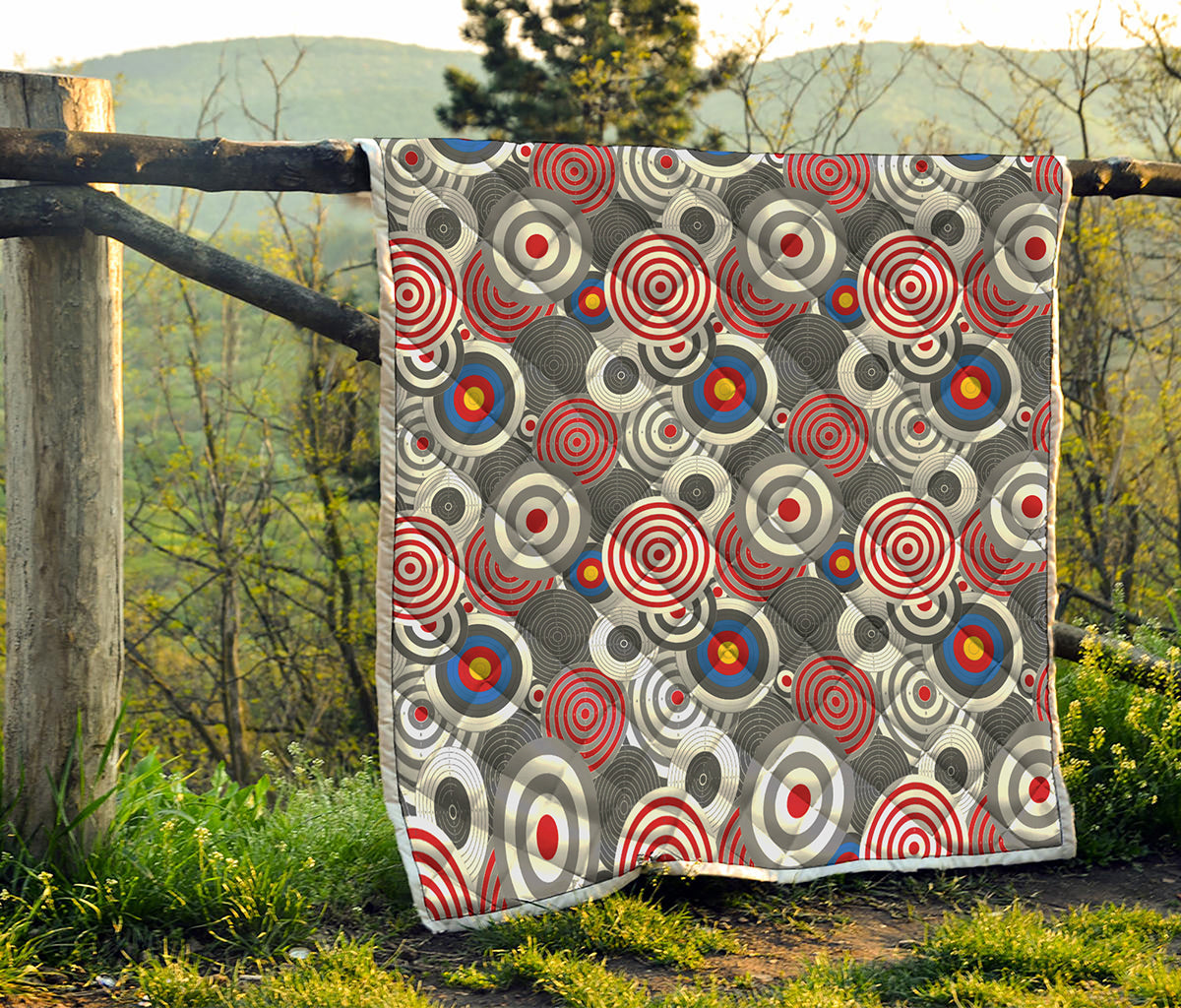 Bullseye Target Pattern Print Quilt