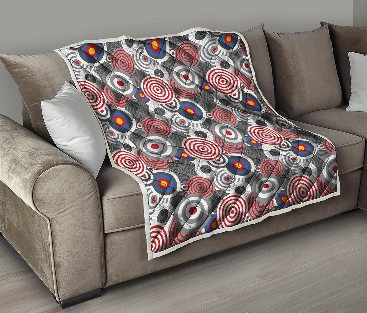 Bullseye Target Pattern Print Quilt