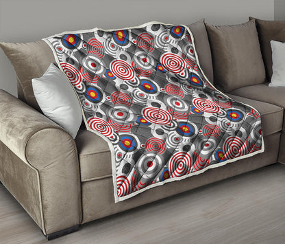 Bullseye Target Pattern Print Quilt